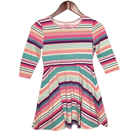 PLACE Multi Color Striped Dress